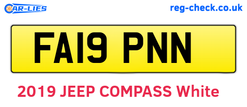 FA19PNN are the vehicle registration plates.