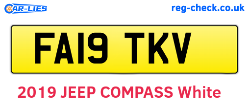 FA19TKV are the vehicle registration plates.