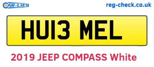 HU13MEL are the vehicle registration plates.