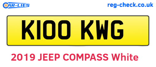 K100KWG are the vehicle registration plates.