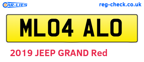 ML04ALO are the vehicle registration plates.
