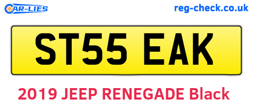 ST55EAK are the vehicle registration plates.