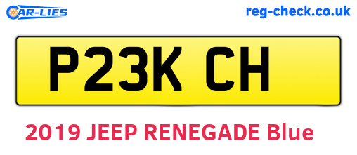 P23KCH are the vehicle registration plates.