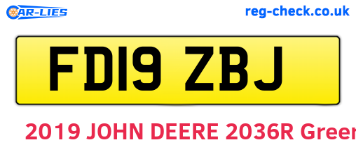 FD19ZBJ are the vehicle registration plates.