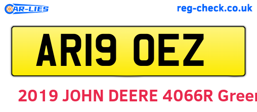 AR19OEZ are the vehicle registration plates.
