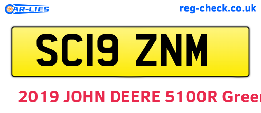 SC19ZNM are the vehicle registration plates.