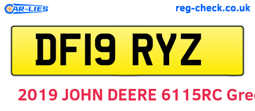 DF19RYZ are the vehicle registration plates.