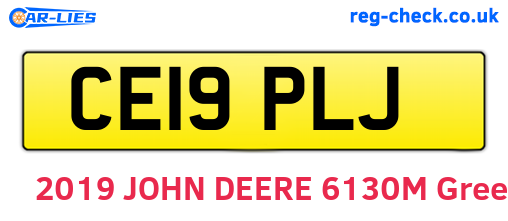 CE19PLJ are the vehicle registration plates.
