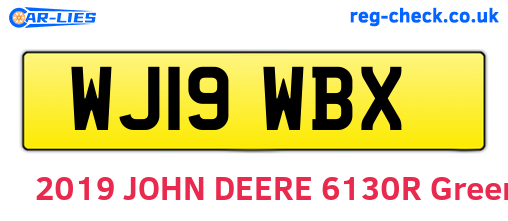 WJ19WBX are the vehicle registration plates.