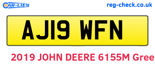 AJ19WFN are the vehicle registration plates.