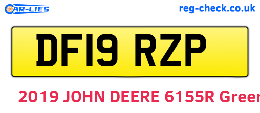 DF19RZP are the vehicle registration plates.