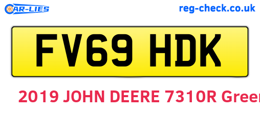 FV69HDK are the vehicle registration plates.