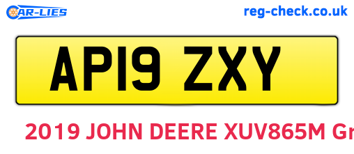 AP19ZXY are the vehicle registration plates.