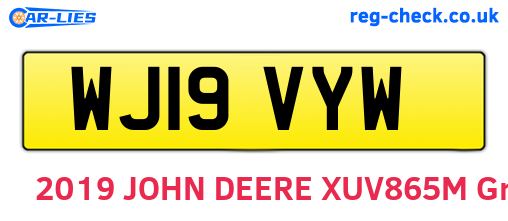WJ19VYW are the vehicle registration plates.