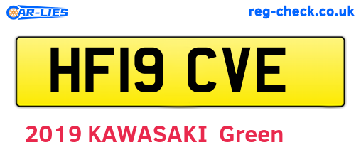 HF19CVE are the vehicle registration plates.