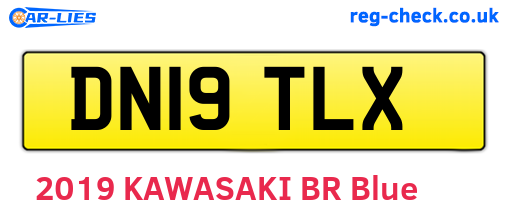 DN19TLX are the vehicle registration plates.