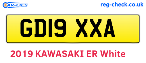 GD19XXA are the vehicle registration plates.