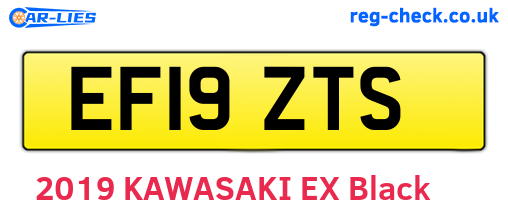 EF19ZTS are the vehicle registration plates.