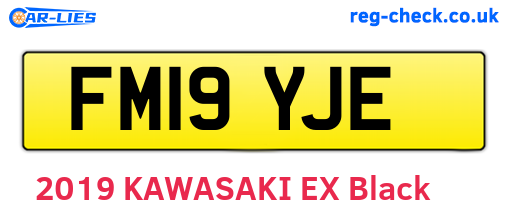 FM19YJE are the vehicle registration plates.