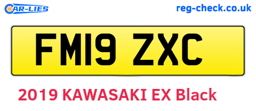 FM19ZXC are the vehicle registration plates.