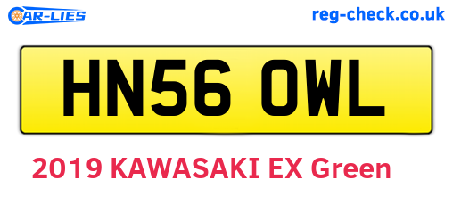 HN56OWL are the vehicle registration plates.