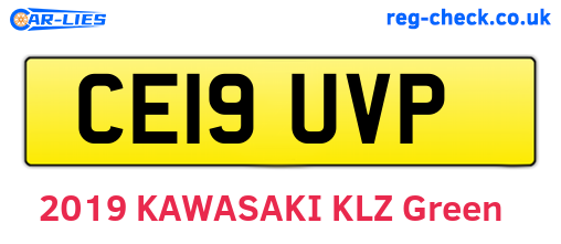 CE19UVP are the vehicle registration plates.