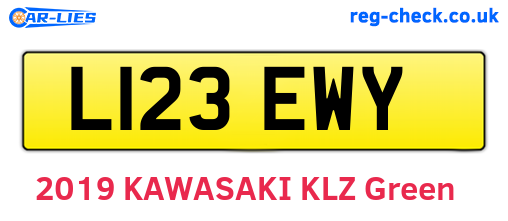 L123EWY are the vehicle registration plates.