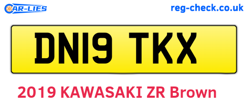 DN19TKX are the vehicle registration plates.