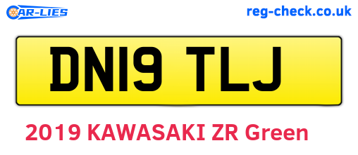 DN19TLJ are the vehicle registration plates.