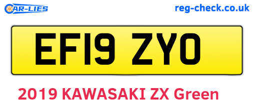 EF19ZYO are the vehicle registration plates.