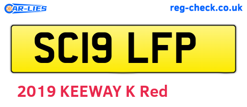 SC19LFP are the vehicle registration plates.
