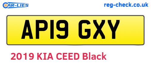 AP19GXY are the vehicle registration plates.