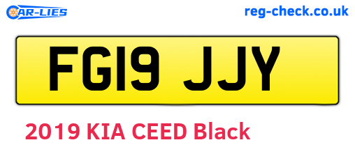 FG19JJY are the vehicle registration plates.