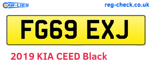 FG69EXJ are the vehicle registration plates.