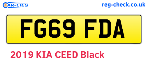 FG69FDA are the vehicle registration plates.