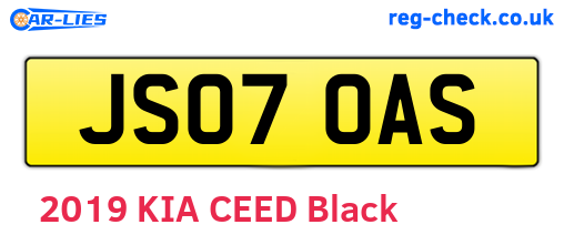 JS07OAS are the vehicle registration plates.