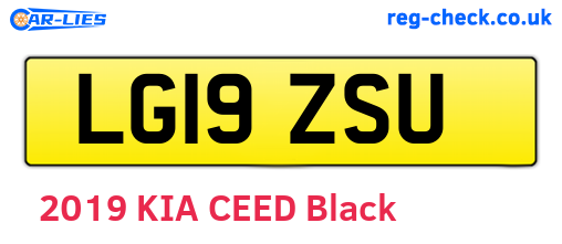 LG19ZSU are the vehicle registration plates.
