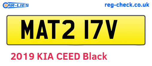 MAT217V are the vehicle registration plates.