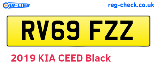 RV69FZZ are the vehicle registration plates.
