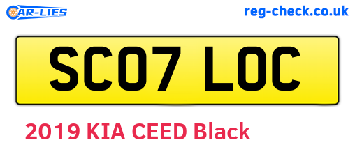 SC07LOC are the vehicle registration plates.