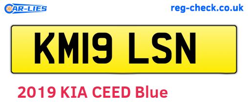 KM19LSN are the vehicle registration plates.