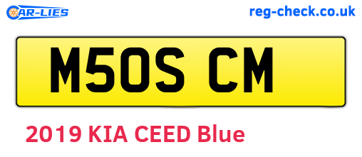 M50SCM are the vehicle registration plates.