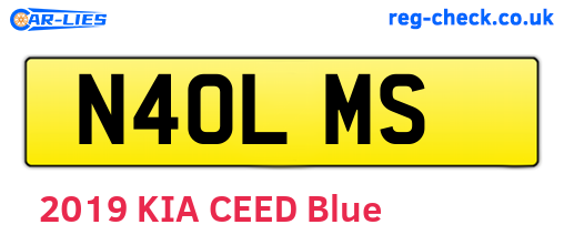 N40LMS are the vehicle registration plates.