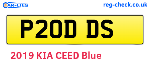 P20DDS are the vehicle registration plates.