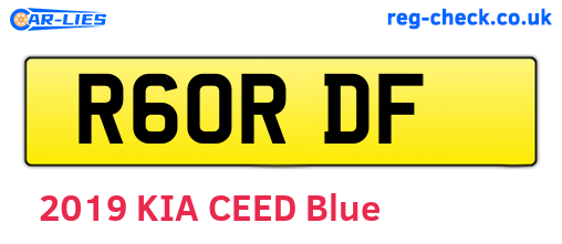 R60RDF are the vehicle registration plates.
