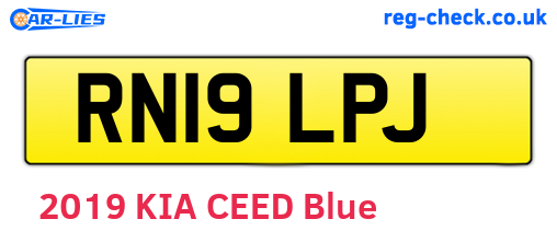 RN19LPJ are the vehicle registration plates.