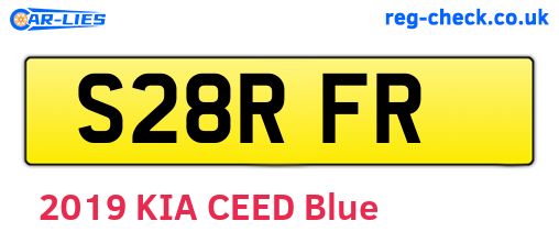 S28RFR are the vehicle registration plates.