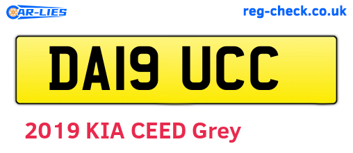 DA19UCC are the vehicle registration plates.