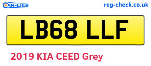 LB68LLF are the vehicle registration plates.