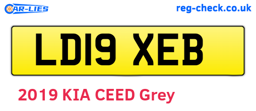 LD19XEB are the vehicle registration plates.